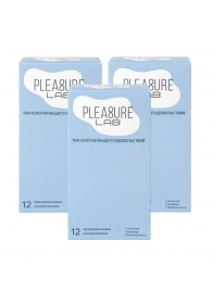 Набор из 3 упаковок ультратонких презервативов Pleasure Lab (по 12 шт.) - Pleasure Lab - купить с доставкой в Новом Уренгое
