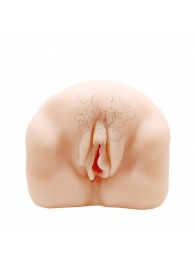 Телесный мастурбатор-вагина с оволосением и вибрацией - Baile - в Новом Уренгое купить с доставкой