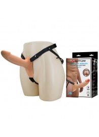 Телесный полый мужской страпон London - 16,8 см. - Baile - купить с доставкой в Новом Уренгое