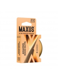 Точечные презервативы MAXUS 2000 Amazing Dots с железным кейсом - 3 шт. - Maxus - купить с доставкой в Новом Уренгое