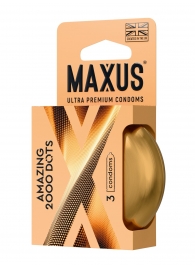 Точечные презервативы MAXUS 2000 Amazing Dots с железным кейсом - 3 шт. - Maxus - купить с доставкой в Новом Уренгое