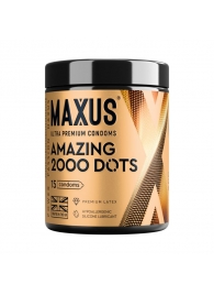 Точечные презервативы MAXUS 2000 Amazing Dots с железным кейсом - 15 шт. - Maxus - купить с доставкой в Новом Уренгое