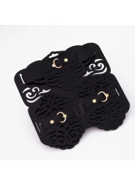 Фигурный набор для БДСМ-игр с узорами и золотистой фурнитурой - Crazy Handmade - купить с доставкой в Новом Уренгое