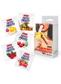 Набор из 5 саше съедобных смазок Tutti-Frutti - Биоритм - купить с доставкой в Новом Уренгое