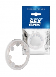 Эрекционное кольцо с мягкой стимулирующей насадкой - Sex Expert - в Новом Уренгое купить с доставкой