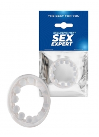 Эрекционное кольцо со стимулирующими шариками на поверхности - Sex Expert - в Новом Уренгое купить с доставкой