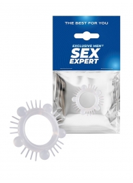 Эластичное эрекционное кольцо с шишечками и шипами - Sex Expert - в Новом Уренгое купить с доставкой