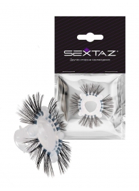 Эластичное эрекционное кольцо с черными «ресничками» - Sextaz - в Новом Уренгое купить с доставкой