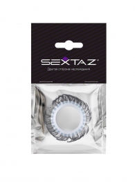 Эластичное эрекционное колечко с черными «ресничками» - Sextaz - в Новом Уренгое купить с доставкой