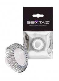 Эластичное эрекционное кольцо с длинными черными «ресничками» - Sextaz - в Новом Уренгое купить с доставкой