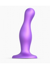 Фиолетовая насадка Strap-On-Me Dildo Plug Curvy size M - Strap-on-me - купить с доставкой в Новом Уренгое