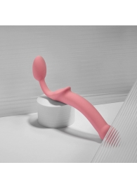 Розовый безремневой страпон Strap-on-me Semi-Realistic Bendable Strap-On size L - Strap-on-me - купить с доставкой в Новом Уренгое