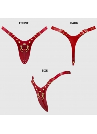 Красный пояс для фиксации насадок Strap-On-Me Leatherette Harness Fabulous - Strap-on-me - купить с доставкой в Новом Уренгое