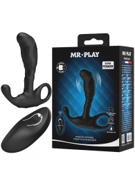 Черный изогнутый массажёр простаты с вибрацией и пультом ДУ - Baile - в Новом Уренгое купить с доставкой