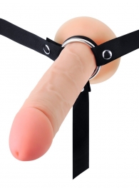 Мужской полый страпон на регулируемых ремешках - 22 см. - Sex Expert - купить с доставкой в Новом Уренгое
