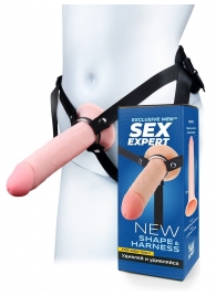 Мужской полый страпон на регулируемых ремешках - 22 см. - Sex Expert - купить с доставкой в Новом Уренгое