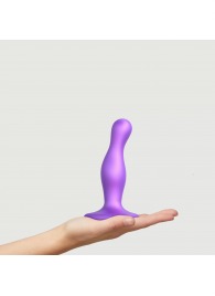 Фиолетовая насадка Strap-On-Me Dildo Plug Curvy size S - Strap-on-me - купить с доставкой в Новом Уренгое