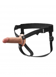 Телесный пустотелый фаллопротез 5’’ Hollow Silicone Strap-On - 14 см. - Pipedream - купить с доставкой в Новом Уренгое