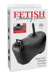 Черное надувное кресло с платформой для фиксации дилдо Body Dock Inflatable Love Seat - Pipedream - купить с доставкой в Новом Уренгое