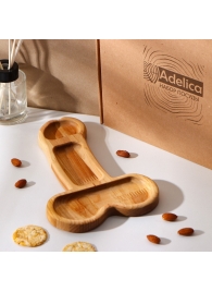 Деревянное блюдо для подачи в форме члена (25 х 16,5 х 1,7 см) - Сима-Ленд - купить с доставкой в Новом Уренгое