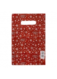 Красный подарочный новогодний пакет с вырубной ручкой (20х30 см) - Сима-Ленд - купить с доставкой в Новом Уренгое