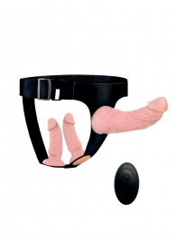 Женский страпон с 3 насадками и вибрацией - Erowoman-Eroman - купить с доставкой в Новом Уренгое