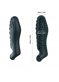 Серая силиконовая насадка на пенис с подхватом Manwan Ryzer - Manwan - в Новом Уренгое купить с доставкой