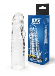 Прозрачная закрытая насадка на член - 15 см. - Sex Expert - в Новом Уренгое купить с доставкой