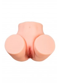 Телесный мастурбатор в форме попки с 2 любовными входами - No Name - в Новом Уренгое купить с доставкой