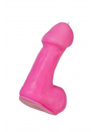 Розовая свеча в форме пениса - 47 гр. - Pecado - купить с доставкой в Новом Уренгое