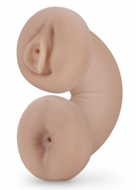 Телесный люминесцентный двусторонний мастурбатор Tasha - Blush Novelties - в Новом Уренгое купить с доставкой