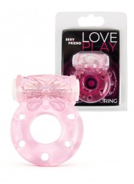 Розовое эрекционное виброкольцо с бабочкой - 1137 - в Новом Уренгое купить с доставкой