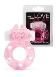 Розовое эрекционное виброкольцо в форме зайчика - 1137 - в Новом Уренгое купить с доставкой