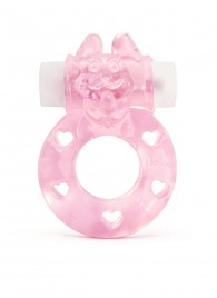 Розовое эрекционное виброкольцо в форме зайчика - 1137 - в Новом Уренгое купить с доставкой
