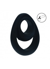 Черное эрекционное кольцо Double Ergo Silicone Cockring - Shots Media BV - в Новом Уренгое купить с доставкой