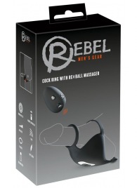 Черная вибронасадка для эрекции и стимуляции мошонки Cock ring with RC ball massager - Orion - в Новом Уренгое купить с доставкой