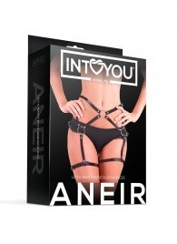 Черные стрепы на бёдра Aneir - Intoyou - купить с доставкой в Новом Уренгое