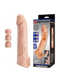 Телесный фаллоудлинитель с подхватом мошонки Silas - 26 см. - Baile - в Новом Уренгое купить с доставкой