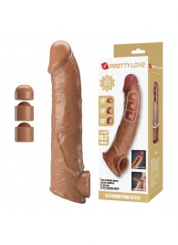 Карамельный фаллоудлинитель с подхватом мошонки Silas - 26 см. - Baile - в Новом Уренгое купить с доставкой