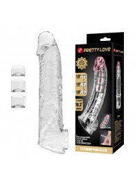 Прозрачный фаллоудлинитель с подхватом мошонки Silas - 26 см. - Baile - в Новом Уренгое купить с доставкой