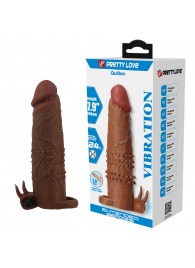 Коричневая насадка на пенис Quillon - 20 см. - Baile - в Новом Уренгое купить с доставкой