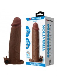 Коричневая насадка на пенис Xerxes - 22 см. - Baile - в Новом Уренгое купить с доставкой