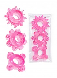 Комплект из 3 розовых эрекционных колец - Erowoman-Eroman - в Новом Уренгое купить с доставкой
