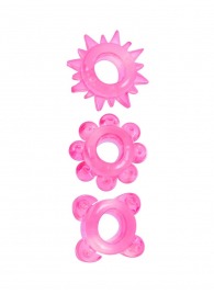 Комплект из 3 розовых эрекционных колец - Erowoman-Eroman - в Новом Уренгое купить с доставкой