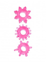 Комплект из трех розовых эрекционных колец - Erowoman-Eroman - в Новом Уренгое купить с доставкой