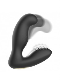 Черный вибромассажер простаты с ротацией и пультом ДУ - Ibiza - в Новом Уренгое купить с доставкой