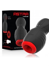 Черно-красный мастурбатор с вибрацией и всасыванием - JAMYJOB - в Новом Уренгое купить с доставкой