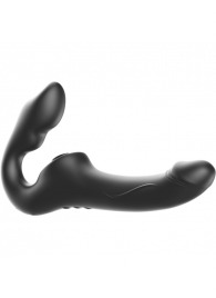 Черный безремневой страпон с 3 моторами - Ibiza - купить с доставкой в Новом Уренгое