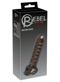 Насадка на пенис Rebel smoke с рёбрышками и отверстием под мошонку - Orion - в Новом Уренгое купить с доставкой