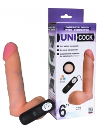 Фаллическая насадка Харнесс UNICOCK 6  с вибрацией - 18 см. - LOVETOY (А-Полимер) - купить с доставкой в Новом Уренгое
